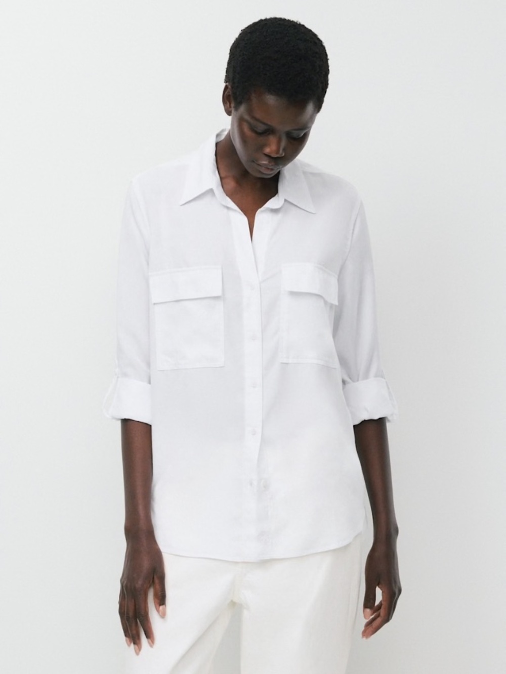 Aritzia Babaton Utility Shirt — White | XS